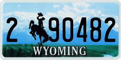 WY license plate 290482