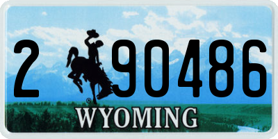 WY license plate 290486