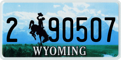 WY license plate 290507