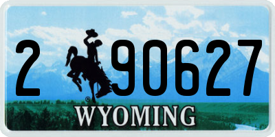 WY license plate 290627