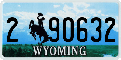 WY license plate 290632