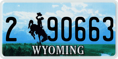 WY license plate 290663