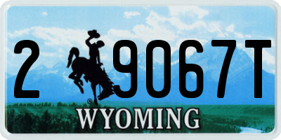 WY license plate 29067T