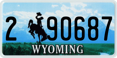 WY license plate 290687