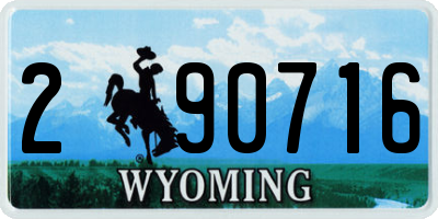 WY license plate 290716