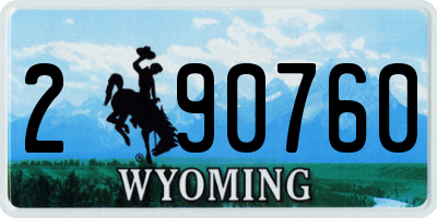 WY license plate 290760