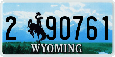 WY license plate 290761