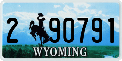 WY license plate 290791