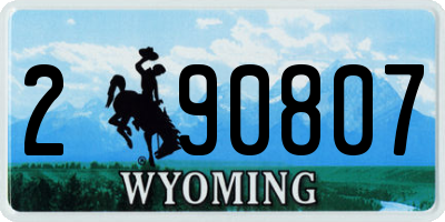WY license plate 290807