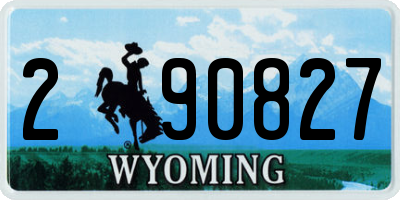 WY license plate 290827