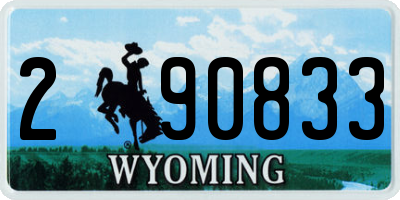 WY license plate 290833