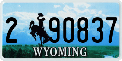 WY license plate 290837
