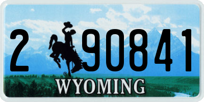 WY license plate 290841