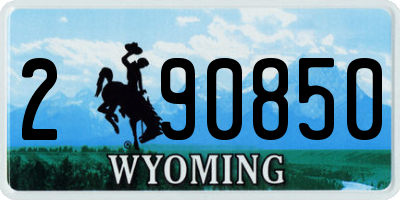 WY license plate 290850