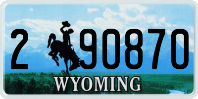 WY license plate 290870