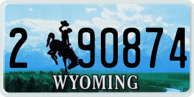 WY license plate 290874
