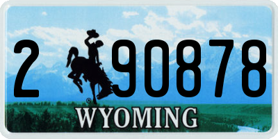 WY license plate 290878
