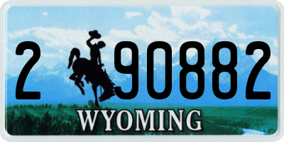 WY license plate 290882