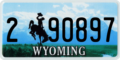 WY license plate 290897