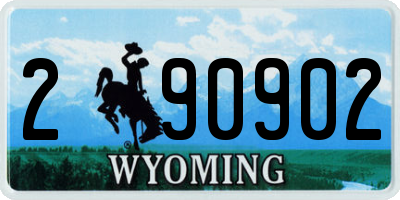 WY license plate 290902
