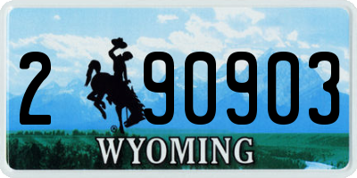WY license plate 290903