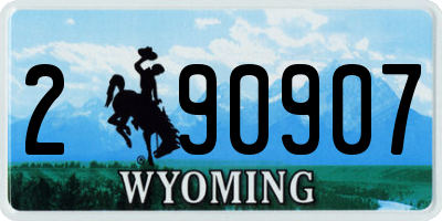 WY license plate 290907