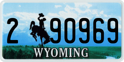 WY license plate 290969