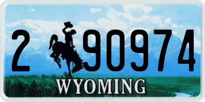 WY license plate 290974