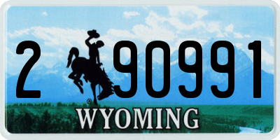 WY license plate 290991