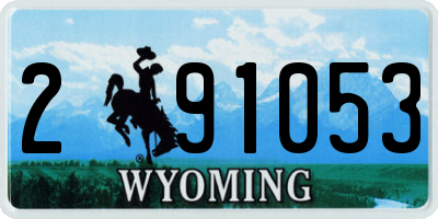 WY license plate 291053