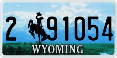 WY license plate 291054