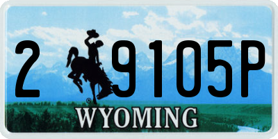 WY license plate 29105P