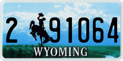 WY license plate 291064