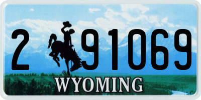 WY license plate 291069