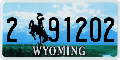 WY license plate 291202