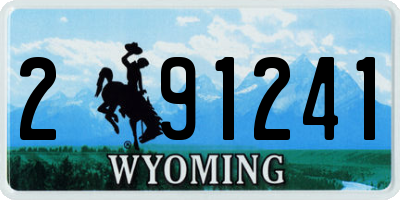 WY license plate 291241