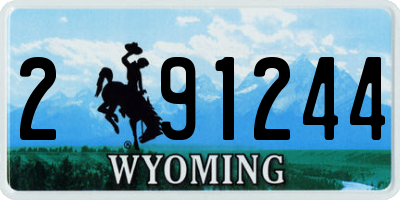 WY license plate 291244