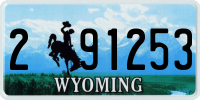 WY license plate 291253