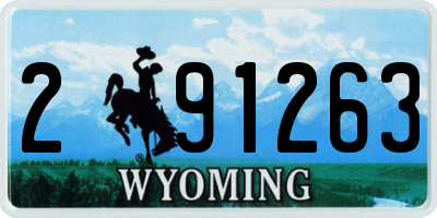 WY license plate 291263