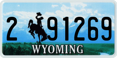 WY license plate 291269