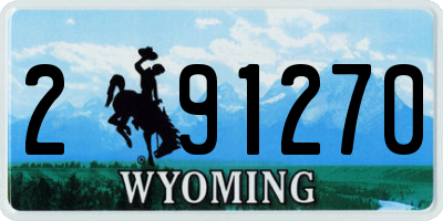 WY license plate 291270