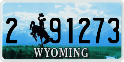 WY license plate 291273