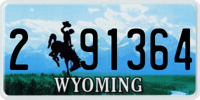 WY license plate 291364