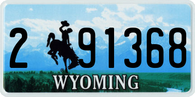 WY license plate 291368
