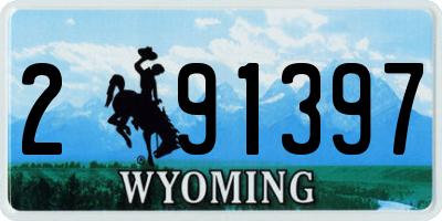 WY license plate 291397