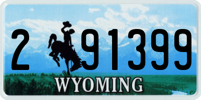 WY license plate 291399