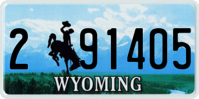 WY license plate 291405