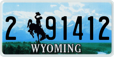 WY license plate 291412