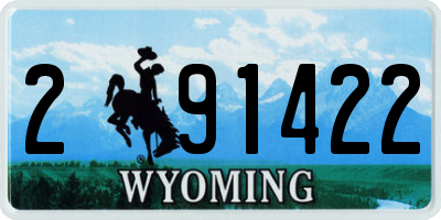 WY license plate 291422