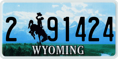 WY license plate 291424